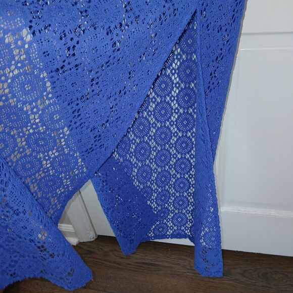 Lilly Pulitzer Strapless Crochet Maxi Dress Sz S Purple Summer Beach Vacation - Picture 9 of 11